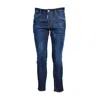 Dsquared2 Blue Jeans With Belt Loops And Logo Patch On The Rear