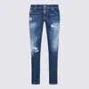 DSQUARED2 DSQUARED2 DARK BLUE COTTON BLEND JEANS