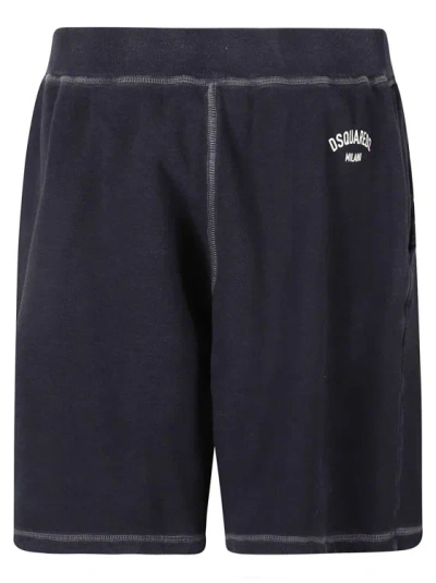 Dsquared2 Dark Blue Cotton Shorts