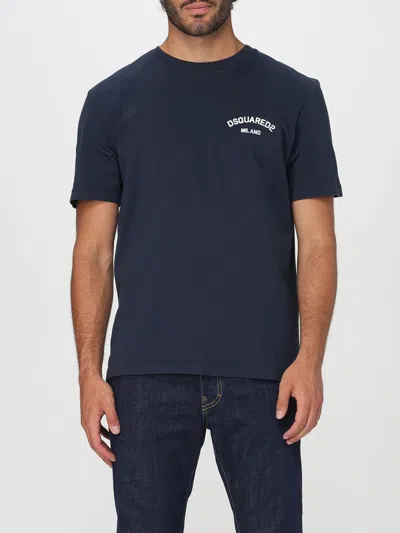 Dsquared2 Dark Blue Cotton T-shirt