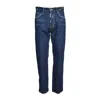 Dsquared2 Blue Jeans With Belt Loops And Logo Patch On The Rear In Black