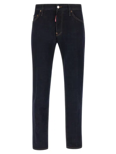 Dsquared2 Straight-leg Cotton Denim Jeans With Logo Detail In Animal Print