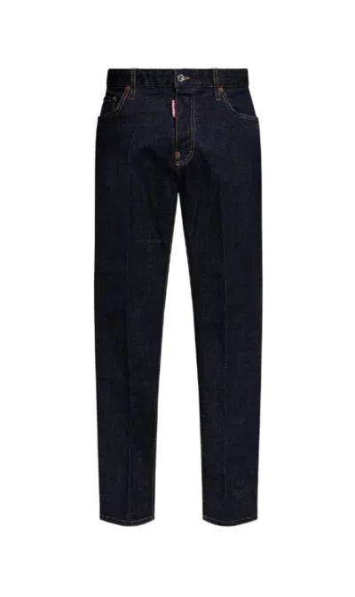 Dsquared2 Dark Blue Regular Jeans In Black