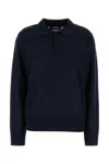 Dsquared2 Dsquared Dark Blue Wool Polo Shirt In Blue