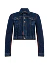 Dsquared2 Dark Bomber Jacket In Blue