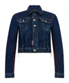 Dsquared2 Dark Bomber Jacket In Blue