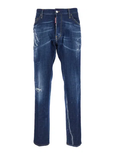 Dsquared2 Dark Cb Wash Cool Guy Jeans In Blue