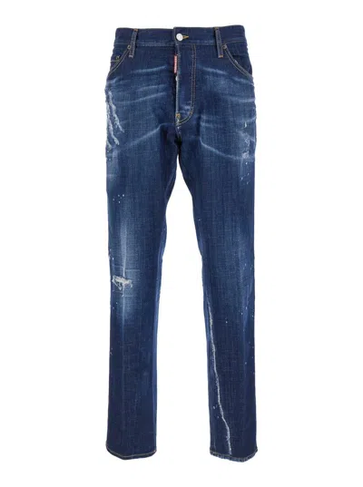 Dsquared2 Dark Cb Wash Cool Guy Jeans In Blue