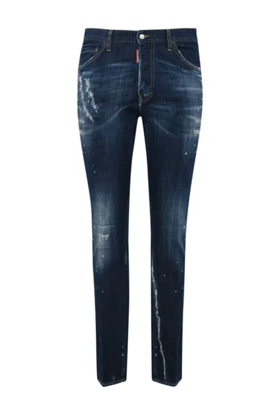 Dsquared2 Dark Cb Wash Cool Guy Jeans In Navy Blue