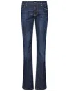Dsquared2 Medium Rise Denim Flared Jeans In Blue