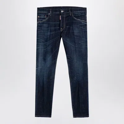 Dsquared2 Dark Clean Wash Skater Navy Denim Jeans In Blue