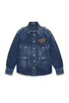 Dsquared2 Buttoned Denim Shirt In Blue