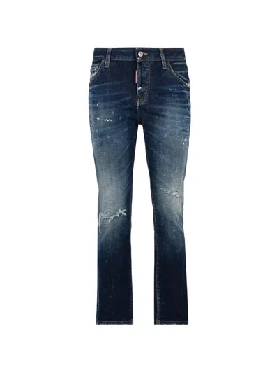 Dsquared2 Dark Dirty Teddy Distressed-effect Denim Jeans In Multi