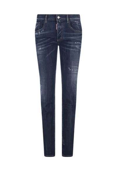 Dsquared2 Dark Easy Wash 24/7 Jeans In Blue
