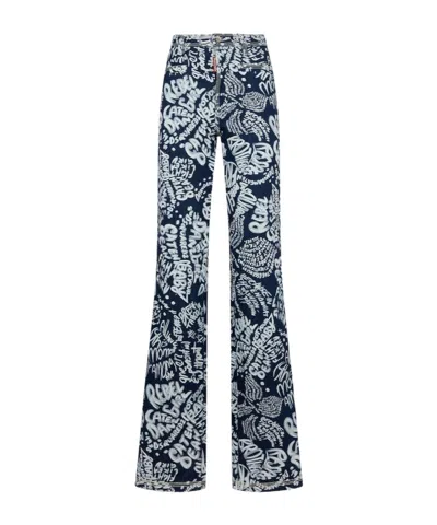 Dsquared2 Dark Flower Wash Dalma Jeans In Gray