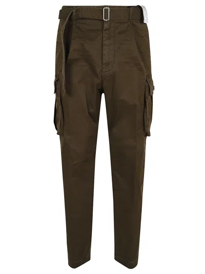 Dsquared2 Dark Green Cargo Pants In Fir Green