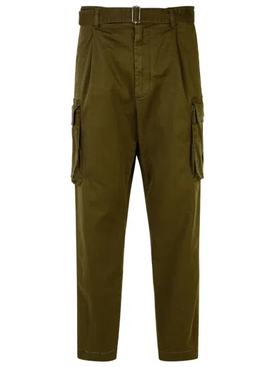 DSQUARED2 DSQUARED2 DARK GREEN 'CARGO' PANTS MEN