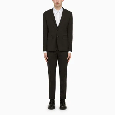 DSQUARED2 DSQUARED2 DARK GREY SINGLE-BREASTED WOOL SUIT MEN