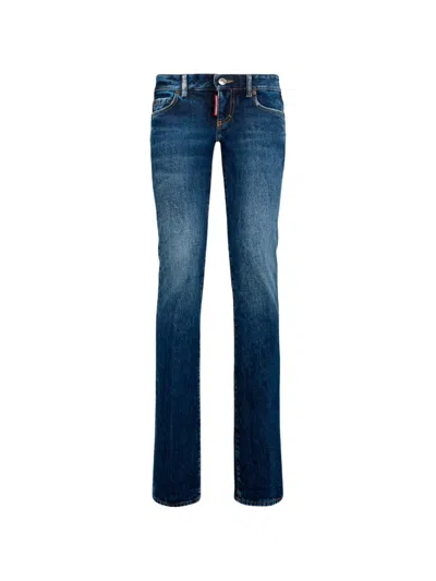 Dsquared2 Dark Highlight Venus Jeans In Blue