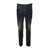 Dsquared2 Dark Indigo Slim-fit Denim Jeans With Distressed Details In Blue