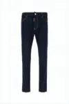 Dsquared2 Straight-leg Cotton Denim Jeans With Logo Detail In Blue