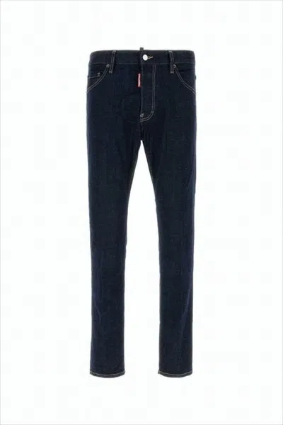 DSQUARED2 DARK INDIGO STRAIGHT-LEG DENIM PANTS