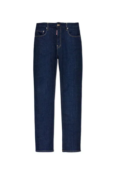 Dsquared2 Dark Indigo Straight-leg Denim Pants In Blue