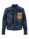 Dsquared2 Fitted Sports Jacket With Contrasting Stitching In Azul