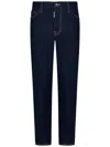 Dsquared2 Blue Jeans With Contrast Stitching And Logo Patch On The Back In Denim Man In Blue