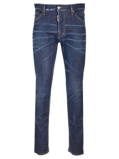 Dsquared2 Dark Wash Cool Guy Jeans In Blue