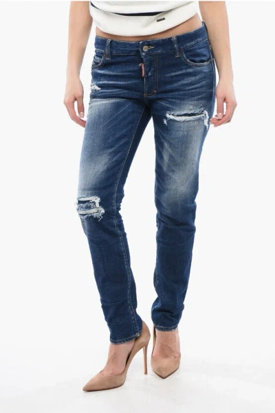 Dsquared2 Dark Wash Jennifer Fit Denims 15cm In Blue