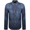 Dsquared2 Dark Wash Tab Shirt Navy