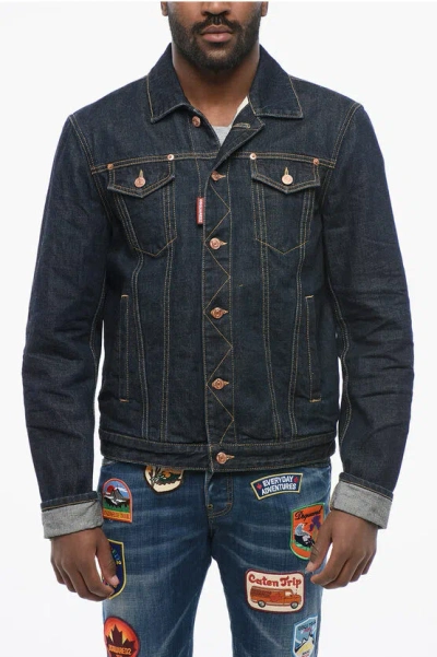 DSQUARED2 DARK WASHED DAN JEAN DENIM JACKET