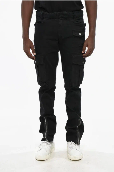 Dsquared2 Dark Washed Jeans With Ankle Zip 18cm In Black