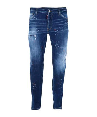 Dsquared2 Darkblue Slimfit Jeans In Blue