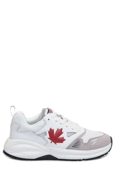 DSQUARED2 DASH MAPLE LEAF QUILTED SNEAKERS