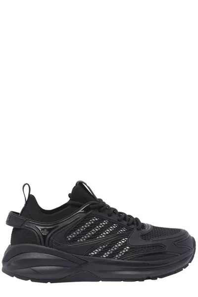 Dsquared2 Dash Panelled Mesh Lace In Black