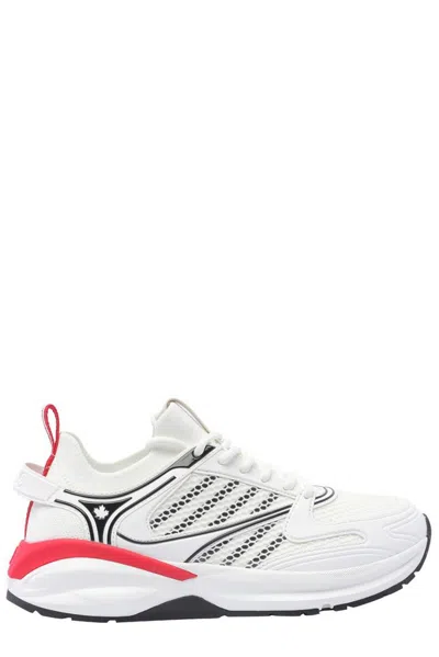 Dsquared2 X Dash Panelled Low-top Sneakers In White