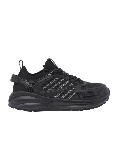 Dsquared2 Dash Panelled Mesh Lace-up Sneakers In Black
