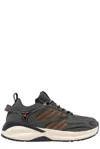 Dsquared2 Dash Paneled Mesh Lace-up Sneakers In Green+ Orange
