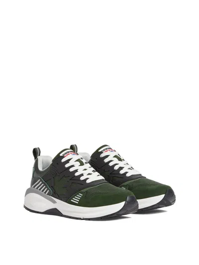 Dsquared2 Dash Logo Lace-up Sneakers In Green