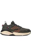 Dsquared2 Dash Paneled Mesh Lace-up Sneakers In Green