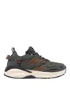 Dsquared2 Dash Paneled Mesh Lace-up Sneakers In Green