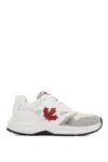 Dsquared2 Sneakers - Vitello+suede+mesh - Bianco+rosso In White