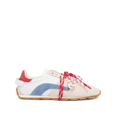 DSQUARED2 DC-642 DENIM PANELLED TRAINERS