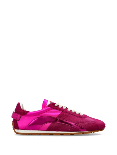 Dsquared2 Dc-642 Pony-hair Sneakers In Pink