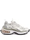 Dsquared2 Bubble White Suede And Mesh Running Sneakers In White