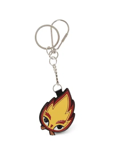 Dsquared2 Dean & Dan Pendant Keychain In Yellow