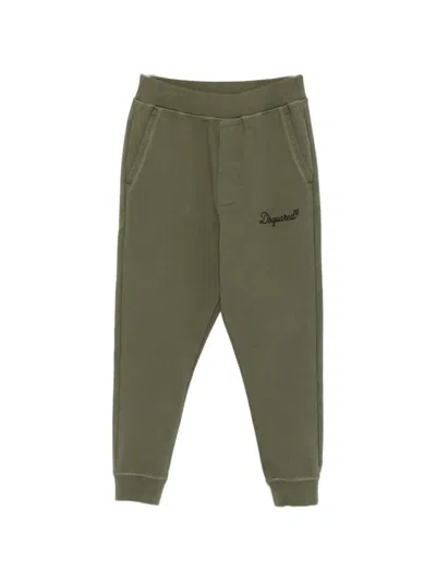 Dsquared2 Dean Cotton Track Pants In Green