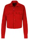 Dsquared2 'dean' Cotton Shirt Pockets In Red